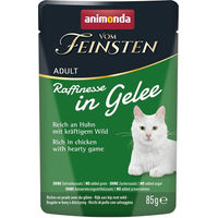 Produktbild von animonda vom Feinsten Raffinesse Hundefutter Stückchen in Gelee Huhn und Wild 24x85g - 24 x 85 g