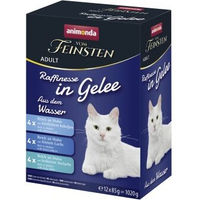 Produktbild von animonda vom Feinsten Raffinesse in Gelee Adult Katzen Nassfutter Mixpaket aus Kabeljau, Lachs und Seelachs 96 x 85 g