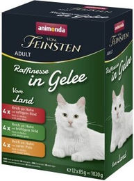 Animonda vom Feinsten Raffinesse in Gelee Nassfutter für Katzen Adult Huhn mit Rind 12 x 85 g – Bild 1 von 4