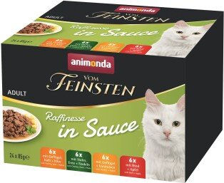 animonda vom Feinsten Raffinesse in Sauce Katzen Nassfutter Adult Mixpack 24 x 85 g ohne Zucker - 24 x 85 g – Bild 1 von 7