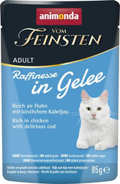 Animonda vom Feinsten Raffinesse Katzen Nassfutter Adult Huhn und Kabeljau in Gelee 24 x 85 g - 24 x 85 g – Bild 1 von 6