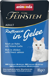 Animonda vom Feinsten Raffinesse Katzen Nassfutter Adult Huhn und Lachs in Gelee 24 x 85 g - 24 x 85 g – Bild 1 von 5