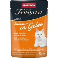 Produktbild von Animonda Vom Feinsten Raffinesse Katzen Nassfutter Adult Huhn und Pute in Gelee 24 x 85 g - 24 x 85 g