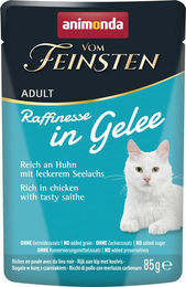 Animonda Vom Feinsten Raffinesse Katzen Nassfutter Adult Huhn und Seelachs in Gelee 24 x 85 g - 24 x 85 g – Bild 1 von 6