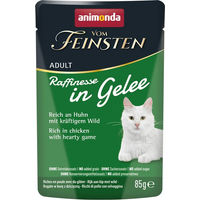 Produktbild von Animonda Vom Feinsten Raffinesse Katzen Nassfutter Adult Huhn und Wild in Gelee 24 x 85 g - 24 x 85 g