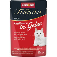 Produktbild von Animonda vom Feinsten Raffinesse Katzen Nassfutter Adult Stückchen in Gelee Huhn und Rind 24 x 85 g - 24 x 85 g