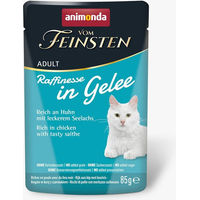 Produktbild von animonda vom Feinsten Raffinesse Katzenfutter Stückchen in Gelee Huhn und Seelachs 24x85g - 24 x 85 g