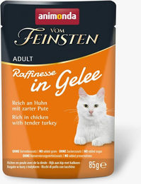 animonda vom Feinsten Raffinesse Katzennassfutter Adult Huhn und Pute in Gelee 24 x 85 g – Bild 1 von 1