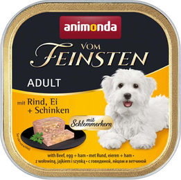 Produktbild von animonda vom Feinsten Schlemmerkern Hund Adult Rind Ei und Schinken mit hohem Fleischanteil 22x150g - 22 x 150 g