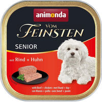 Produktbild von Animonda Vom Feinsten Senior Hundefutter Pastete Rind und Huhn getreidefrei und ohne Zucker 22 x 150 g - 22 x 150 g