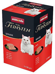 animonda vom Feinsten Senior Katzen Nassfutter Rind Paté 6 x 100g getreidefrei und glutenfrei - 6 x 100 g – Bild 1 von 5