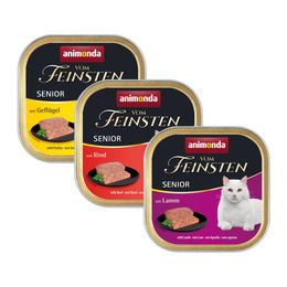 Animonda Vom Feinsten Senior Katzenfutter Geflügel Rind Lamm Schalen 32 x 100 g – Bild 1 von 2