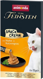 animonda vom Feinsten Snack Cream Adult Huhn mit Katzengras 6 x 15g - 6 x 15 g – Bild 1 von 6