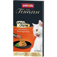 Produktbild von animonda vom Feinsten Snack Cream Leberwurst mit Gartengemüse für Hunde 30x15g