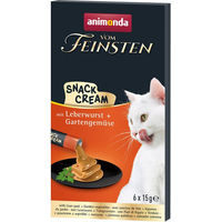 Produktbild von animonda vom Feinsten Snack Cream Leberwurst mit Gartengemüse für Hunde 6x15g - 6 x 15 g