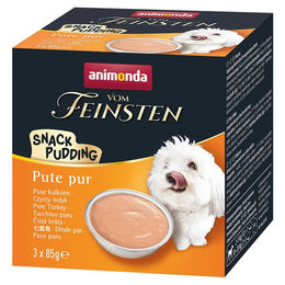Animonda Vom Feinsten SnackPudding Pute und Rind Belohnungssnack für Hunde getreidefrei 30 x 85 g - 3 x 85 g – Bild 1 von 2
