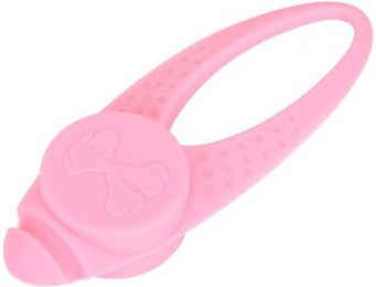 AniOne 3er Set LED-Blinkanhänger aus Silikon für Hunde in Rosa – Bild 1 von 4