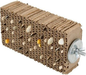 AniOne Beschäftigungsbrett aus Kratzpappe für Katzen zum Foraging in Braun – Bild 1 von 2