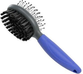 Produktbild von AniOne Doppelbürste für Kleintiere aus Edelstahl in Blau