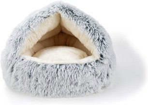 AniOne Fluffy 2-in-1 Katzenhöhle Kuschelhöhle Grau XS – Bild 1 von 2