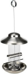 Produktbild von AniOne Futtersäule aus Metall für Streufutter in Silber