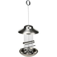 Produktbild von AniOne Futtersäule aus Metall für Streufutter in Silber