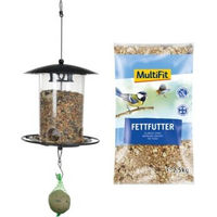 Produktbild von AniOne Futtersäule aus transparentem Plexiglas und Kunststoff mit MultiFit Fettfutter - 2,5 kg