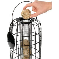 Produktbild von AniOne Futterschutzsäule für Meisenknödel aus Metall in Schwarz