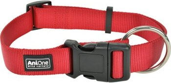 Produktbild von AniOne Halsband Classic aus Nylon rot XL wasserabweisend