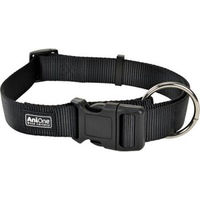Produktbild von AniOne Halsband Classic aus wasserabweisendem Nylon in Schwarz XL