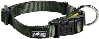 Produktbild von AniOne Halsband Classic Nylon grün Größe L wasserabweisend für Welpen