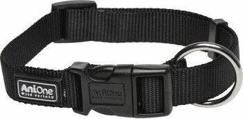 Produktbild von AniOne Halsband Classic Nylon schwarz wasserabweisend Größe S für Welpen