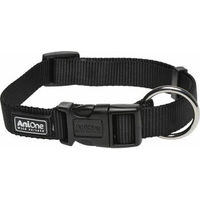 Produktbild von AniOne Halsband Classic Nylon schwarz wasserabweisend Größe S für Welpen