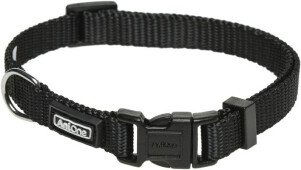 Produktbild von AniOne Halsband Classic Nylon schwarz XS wasserabweisend für Welpen Mini