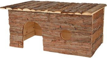 Produktbild von AniOne Holzhaus Henry Knabberspielzeug aus Naturholz für Nager in Braun