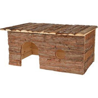 Produktbild von AniOne Holzhaus Henry Knabberspielzeug aus Naturholz für Nager in Braun