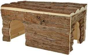 Produktbild von AniOne Holzhaus Oscar Naturholz Häuschen für Kaninchen und Meerschweinchen Braun