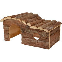 Produktbild von AniOne Holzhaus Paula Häuschen aus Naturholz für Nager in Braun