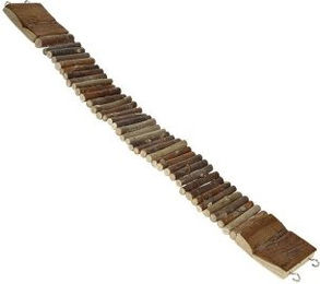 AniOne Holzleiter Mara M Kletterleiter für Nager aus FSC-zertifiziertem Holz in Braun – Bild 1 von 2