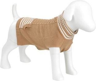 AniOne Hund Strickpullover Thorin Braun mit Wolle Rückenlänge 48 cm – Bild 1 von 2