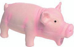AniOne Hundespielzeug Schwein aus Latex in Rosa Größe M – Bild 1 von 2
