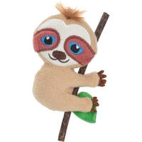 Produktbild von AniOne Katze Spielzeug Faultier aus Polyester mit Matatabi-Stab in Braun