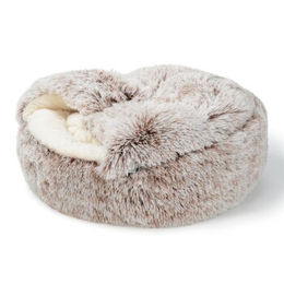 AniOne Katzenhöhle Fluffy Kuschelhöhle aus Plüsch Grau klein – Bild 1 von 2