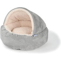 Produktbild von AniOne Katzenhöhle Sunshine Kuschelhöhle aus Cord in Gelb und Grau klein