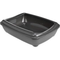 Produktbild von AniOne Katzentoilette Arist-O-Tray S offene Schalentoilette aus Kunststoff dunkelgrau