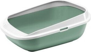 Produktbild von AniOne Katzentoilette High Rim offene Schalentoilette aus Kunststoff Grün Größe M