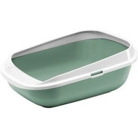 Produktbild von AniOne Katzentoilette High Rim offene Schalentoilette aus Kunststoff Grün Größe M