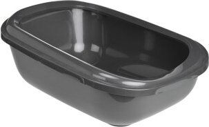 Produktbild von AniOne Katzentoilette Mega Tray offene Schalentoilette aus Kunststoff grau