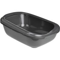 Produktbild von AniOne Katzentoilette Mega Tray offene Schalentoilette aus Kunststoff grau