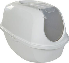 AniOne Katzentoilette Smart Cat offene Schalentoilette aus Kunststoff weiß – Bild 1 von 2